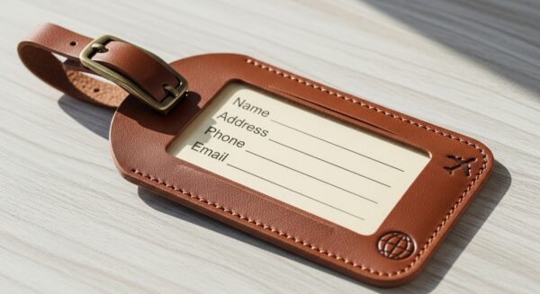 The Carousel Spotter Vibrant & Unique Leather Luggage Tag