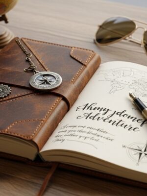 Cartographer's Chronicle Vintage Travel Leather Journal