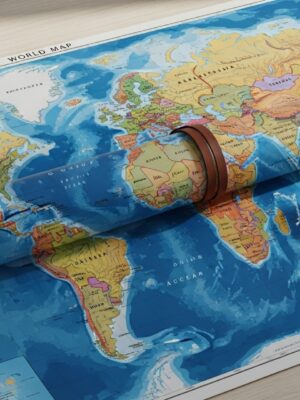 "The Explorer" Scratch-Off World Map Poster
